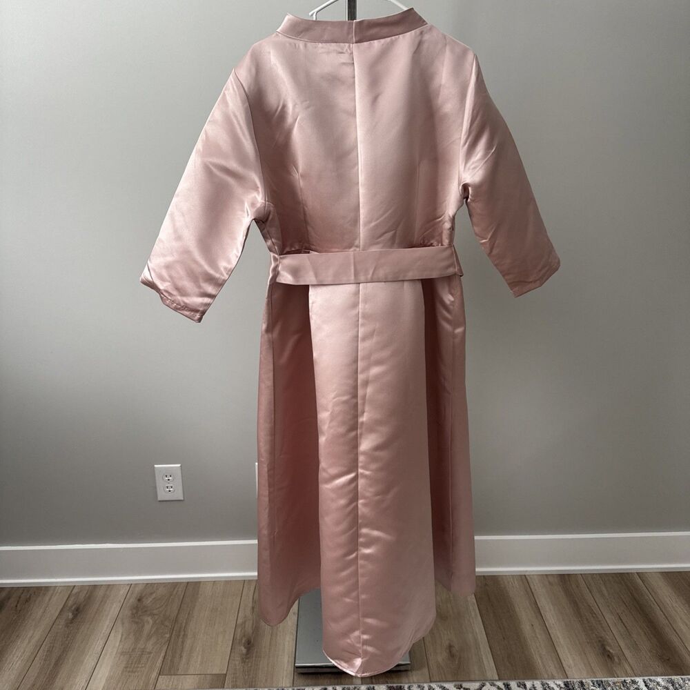 NWT Women's Midi sz 16/18 Dress Wedding Formal Party Stand Collar Satin MSRP$85 - Picture 7 of 14